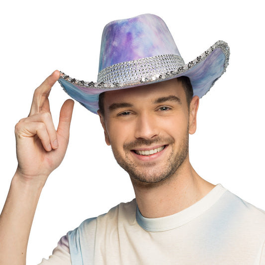 Chapeau cowboy Darling bleu