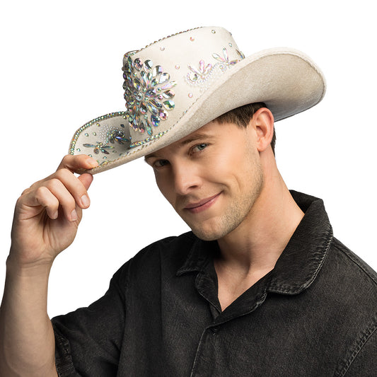 Chapeau cowboy Crystal beige