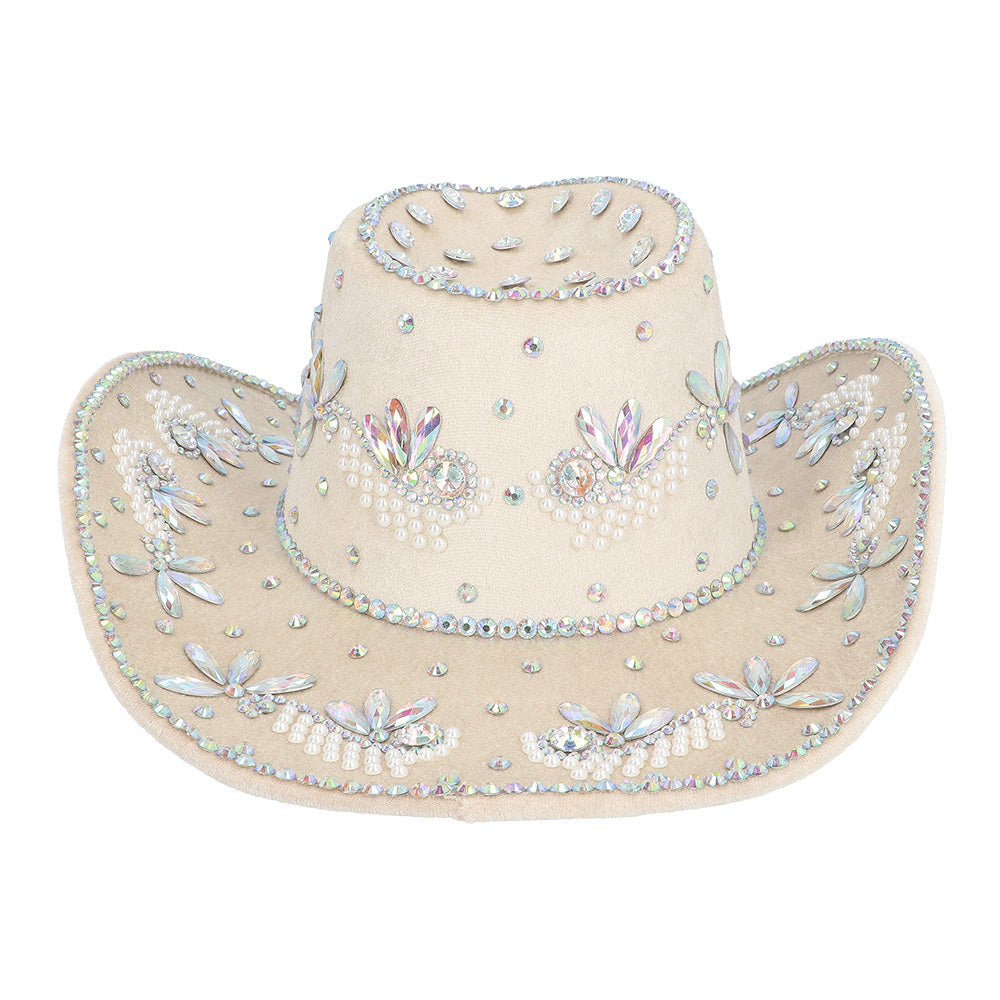 Chapeau cowboy Crystal beige
