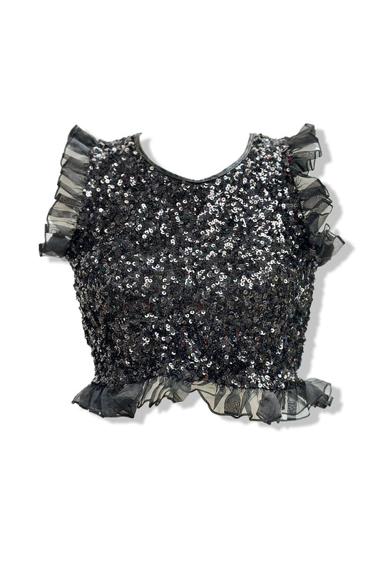 Top paillette froufrou