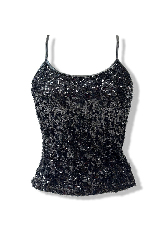 top bretelle paillette