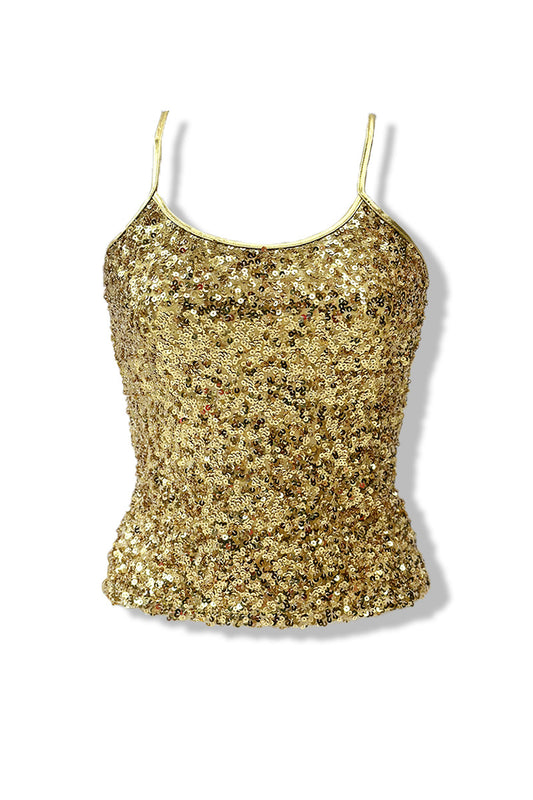 top bretelle paillette