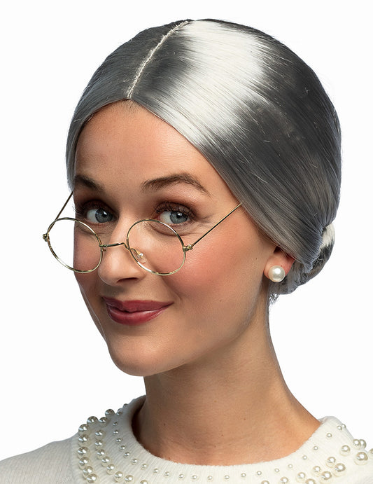 Perruque à chignon Grand-mère