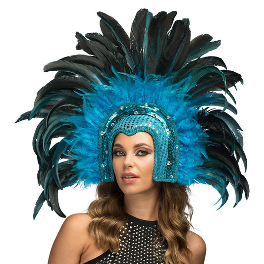 Coiffe Samba turquoise