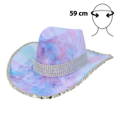 Chapeau cowboy Darling bleu