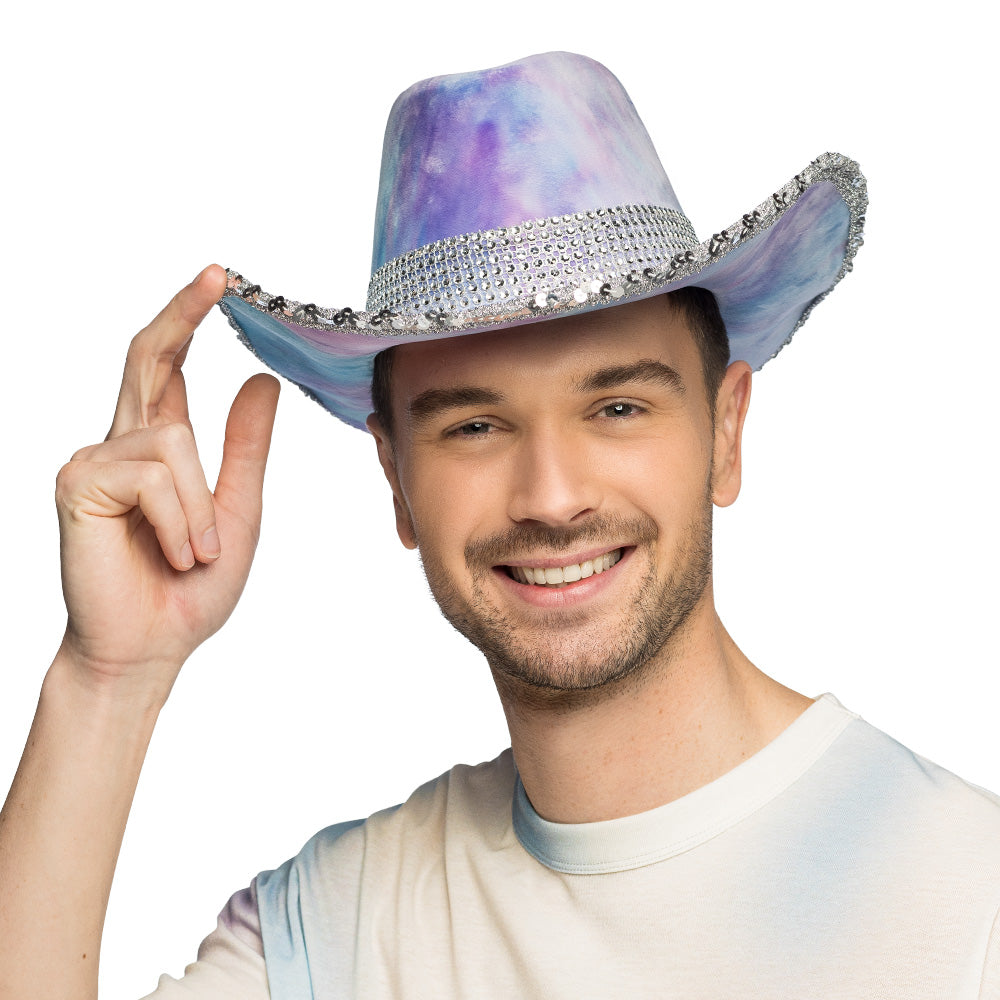 Chapeau cowboy Darling bleu