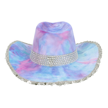 Chapeau cowboy Darling bleu
