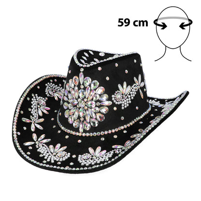 Chapeau cowboy Crystal noir