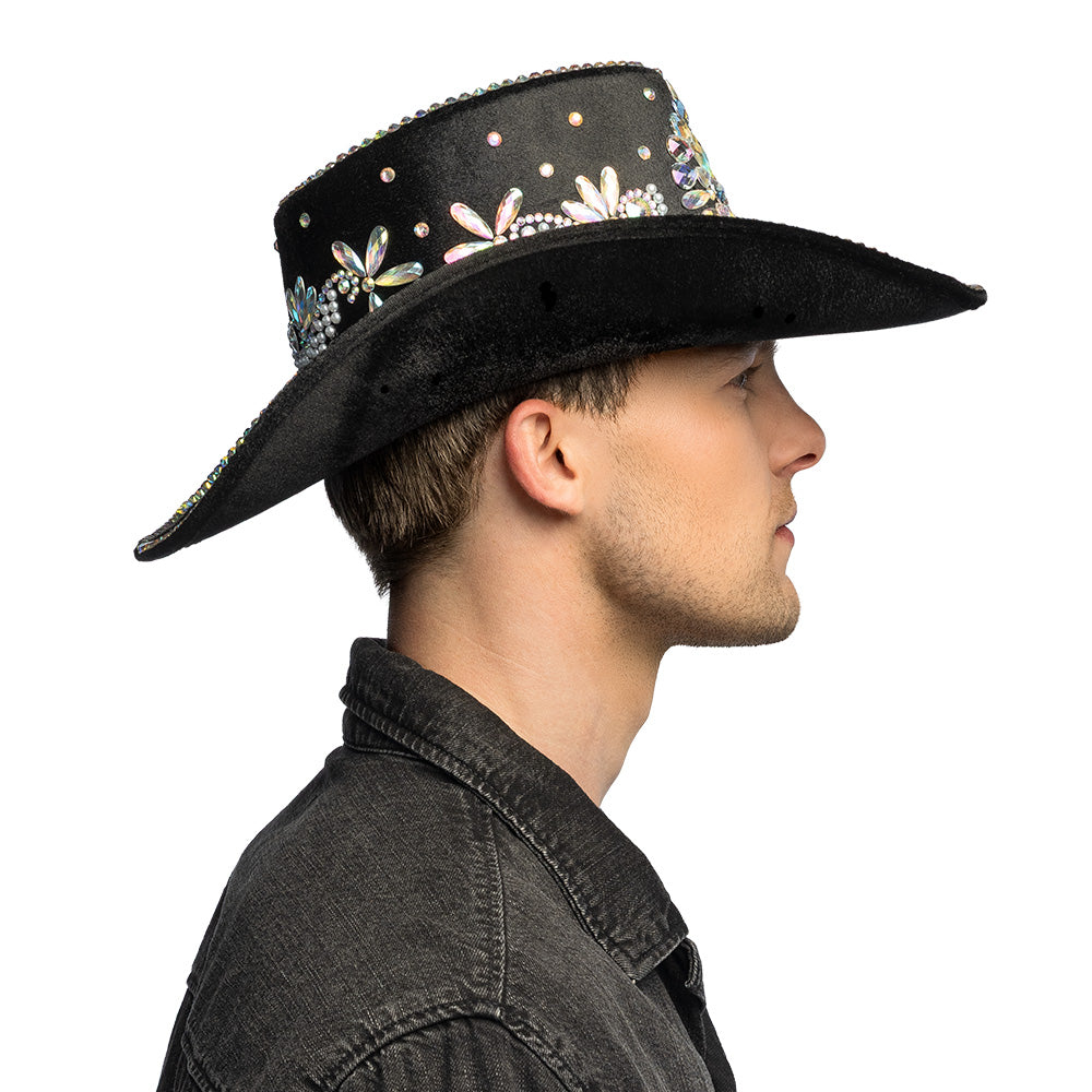 Chapeau cowboy Crystal noir