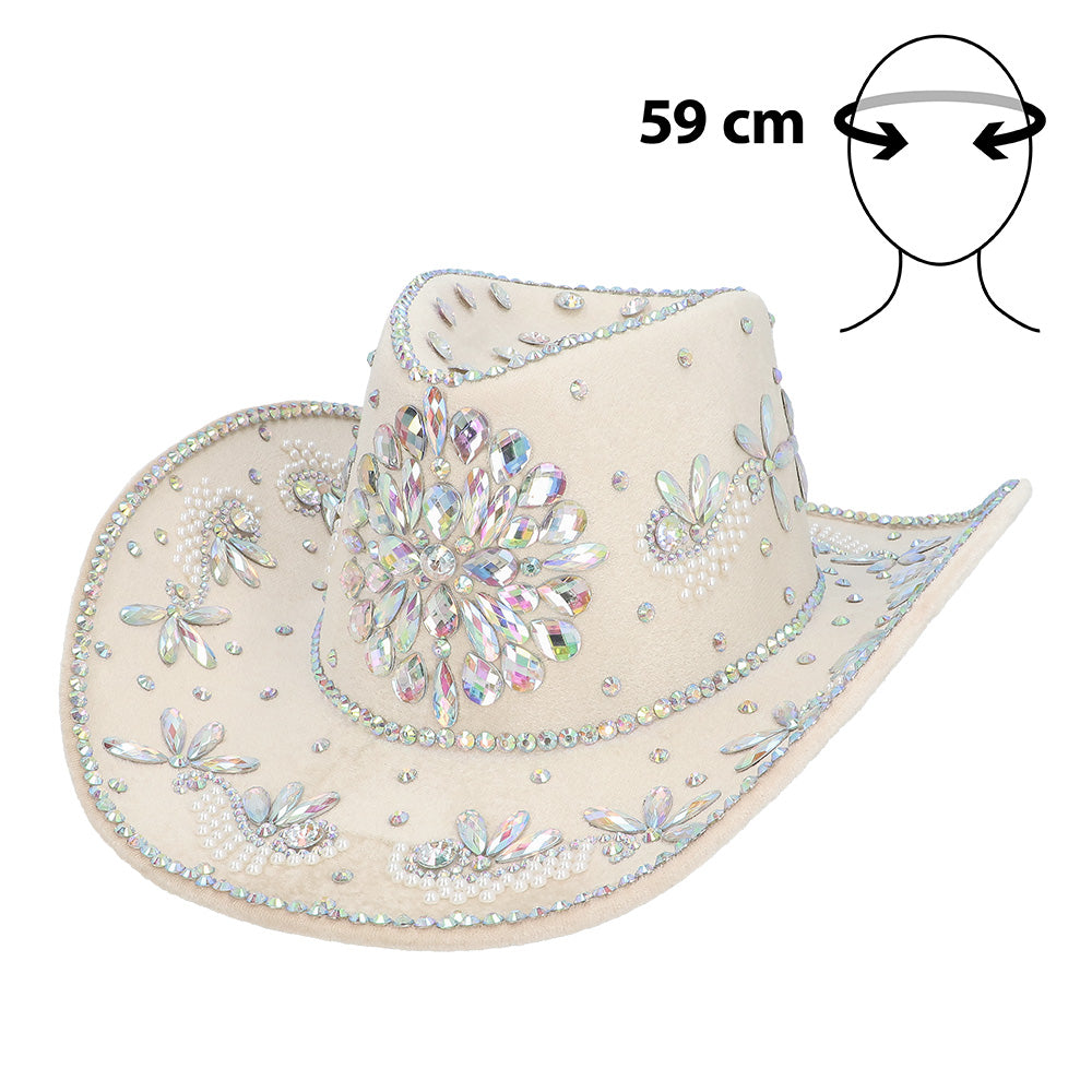 Chapeau cowboy Crystal beige