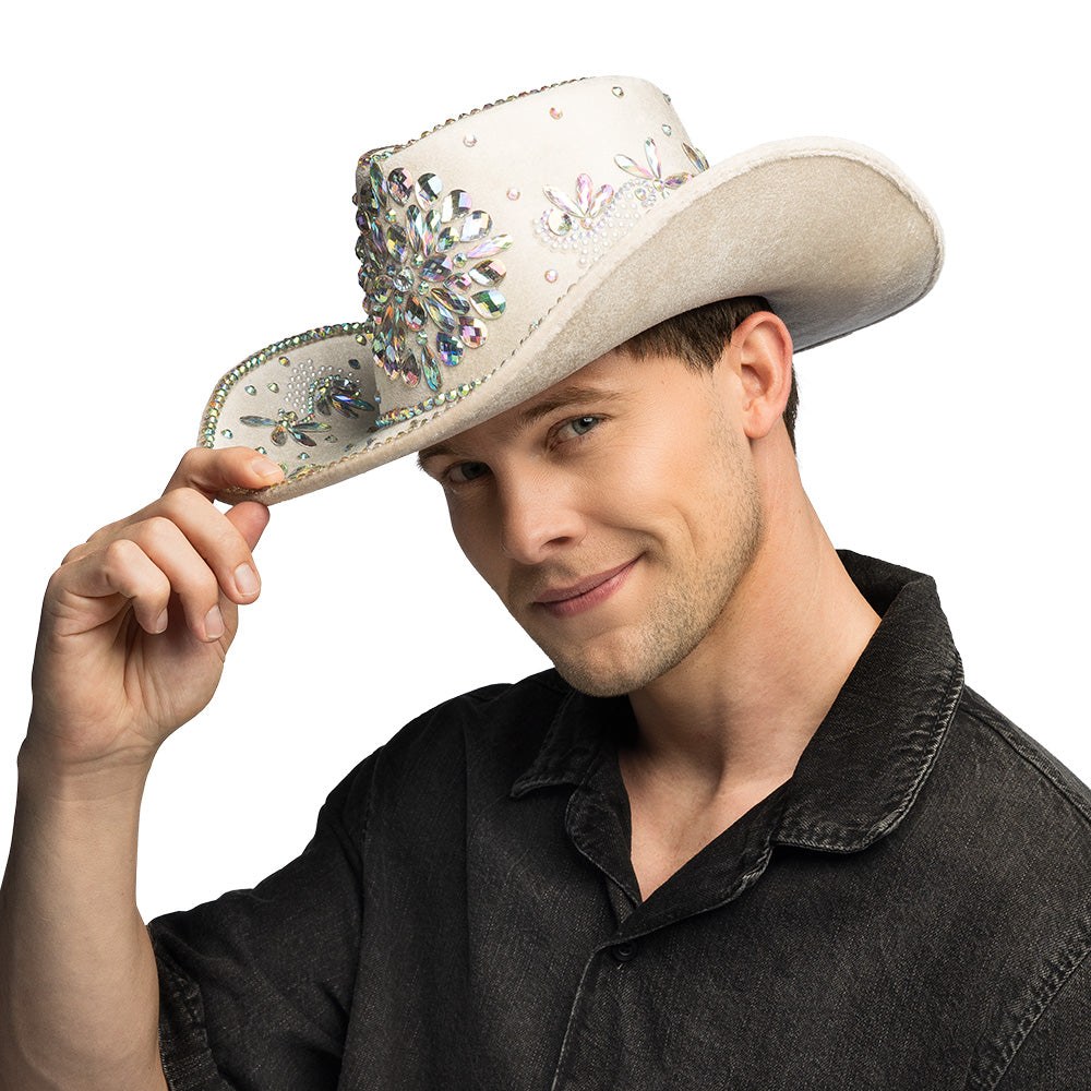 Chapeau cowboy Crystal beige