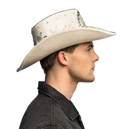 Chapeau cowboy Crystal beige