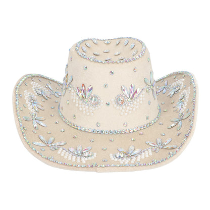 Chapeau cowboy Crystal beige