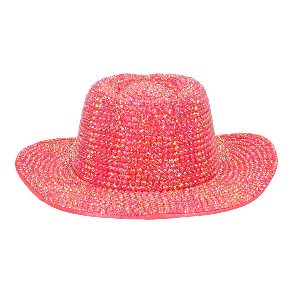 Chapeau cowboy Aurora rose fluo