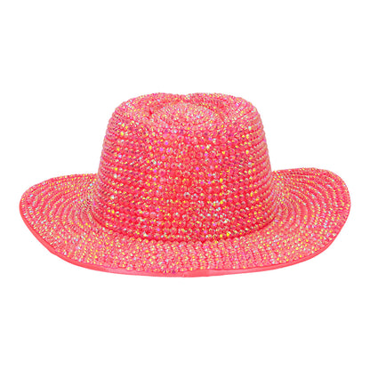 Chapeau cowboy Aurora rose fluo