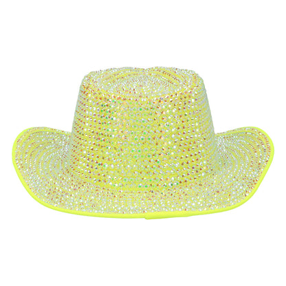 Chapeau cowboy Aurora jaune fluo