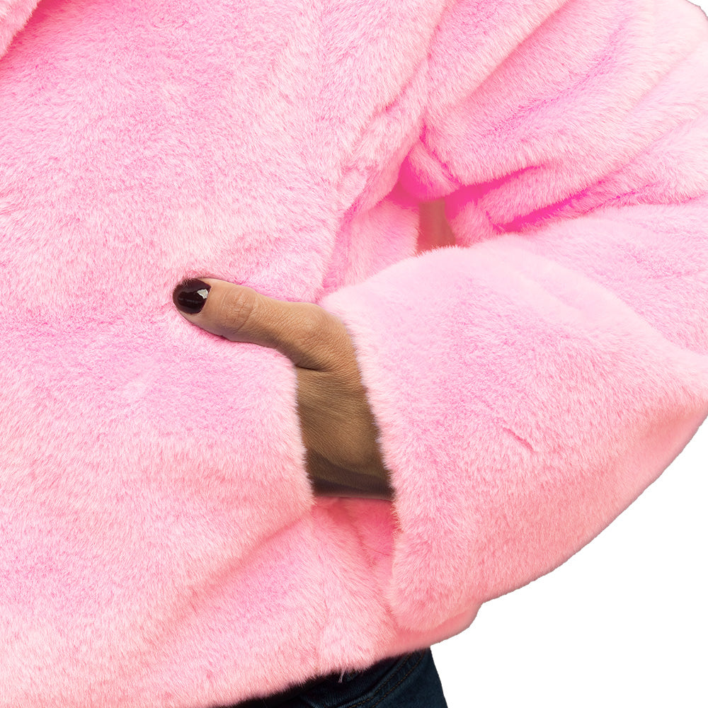Veston Fluffy rave rose clair