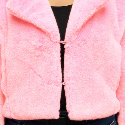 Veston Fluffy rave rose clair