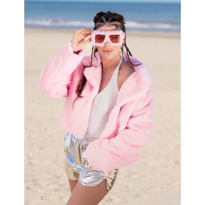 Veston Fluffy rave rose clair