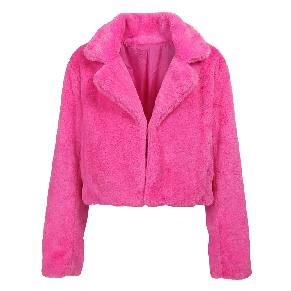 Veston Fluffy rave rose fluo