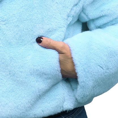 Veston Fluffy rave bleu clair