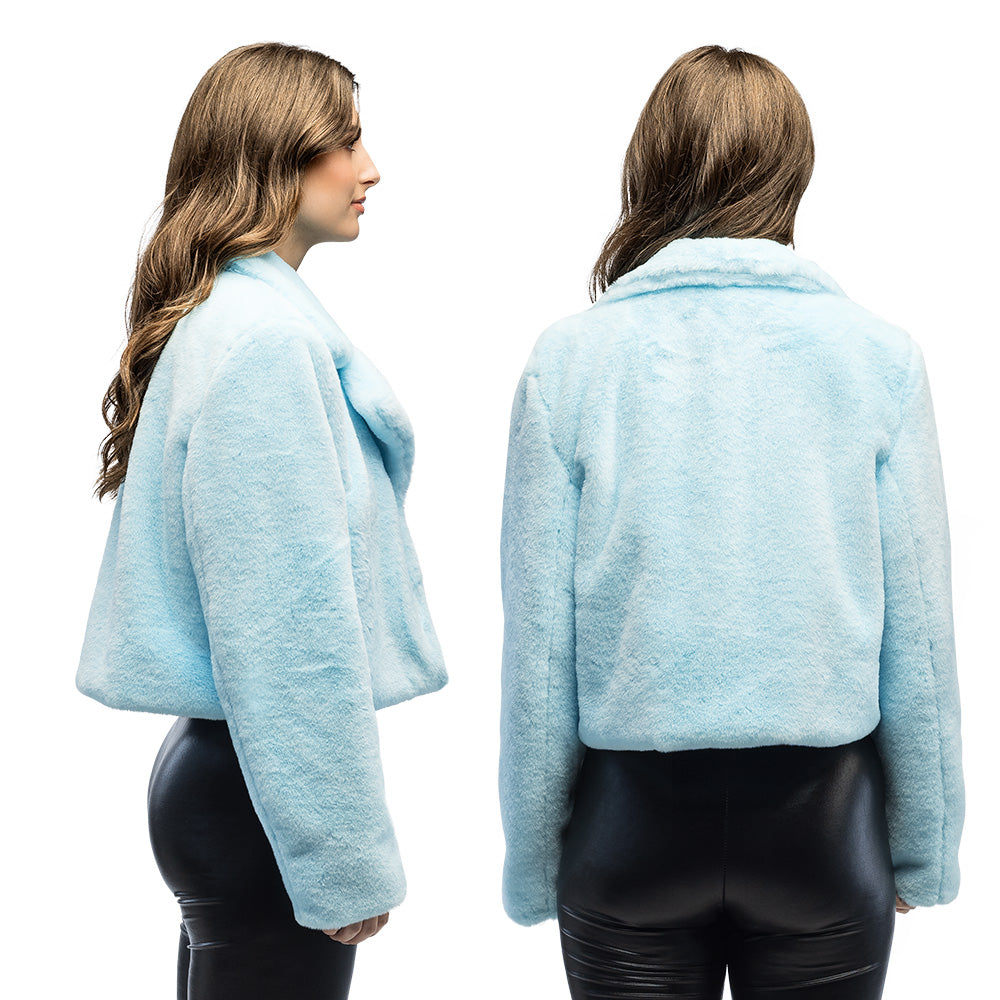 Veston Fluffy rave bleu clair