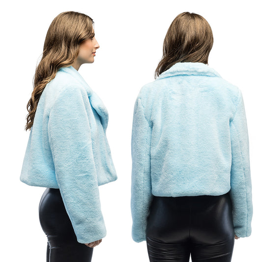 Veston Fluffy rave bleu clair
