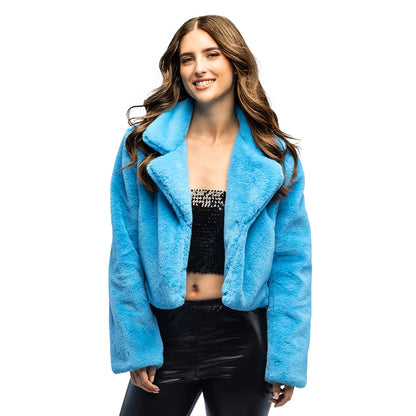 Veston Fluffy rave turquoise