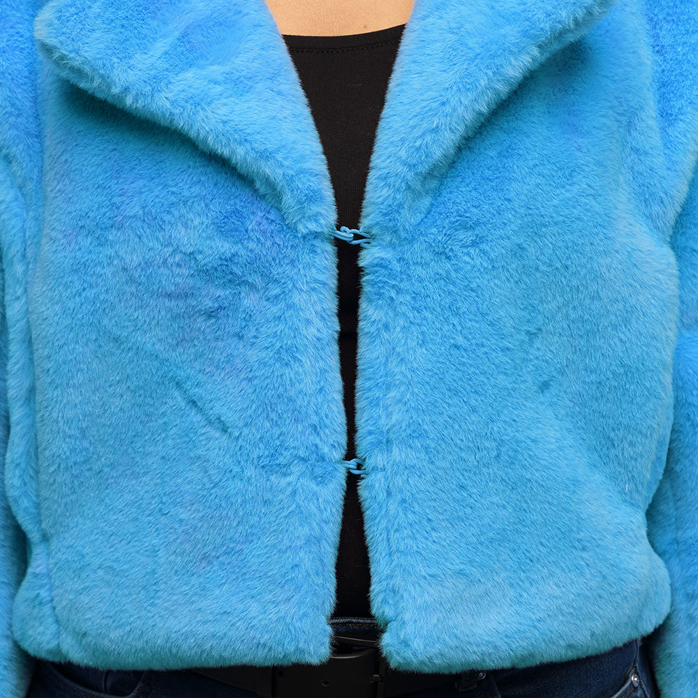 Veston Fluffy rave turquoise