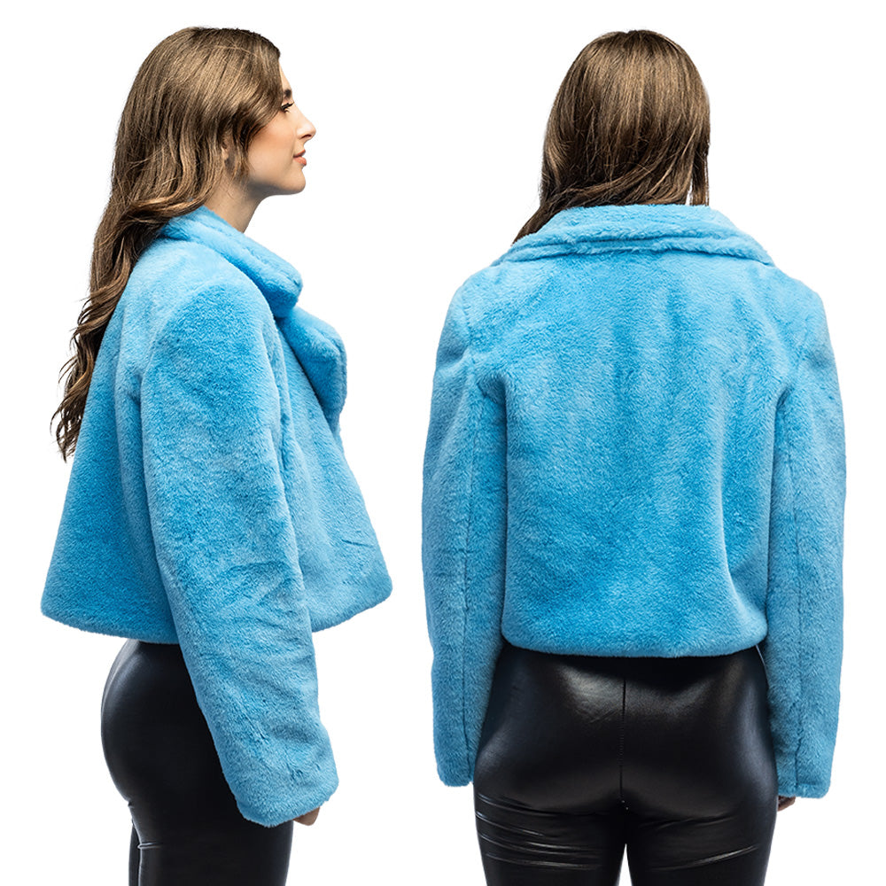 Veston Fluffy rave turquoise