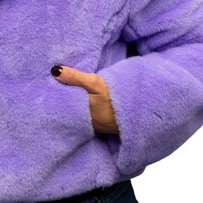 Veston Fluffy rave lilas