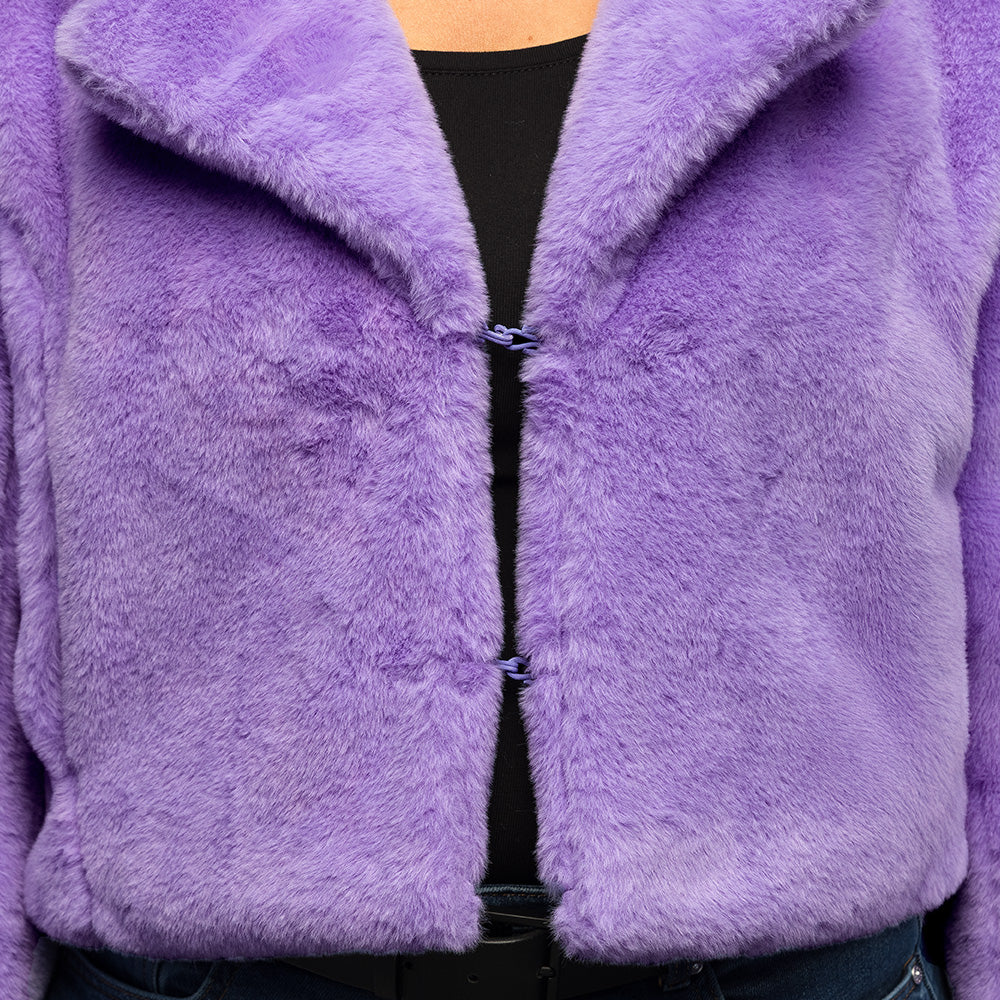Veston Fluffy rave lilas