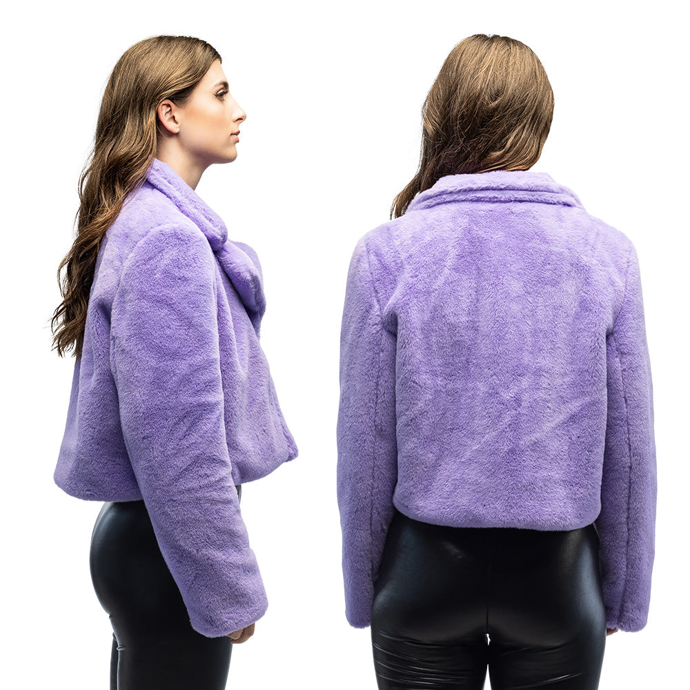 Veston Fluffy rave lilas