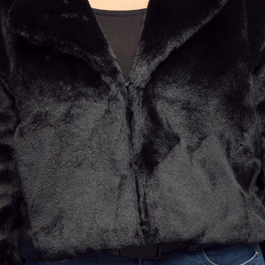 Veston Fluffy rave noire