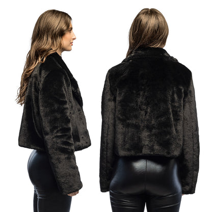 Veston Fluffy rave noire