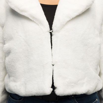 Veston Fluffy rave blanche