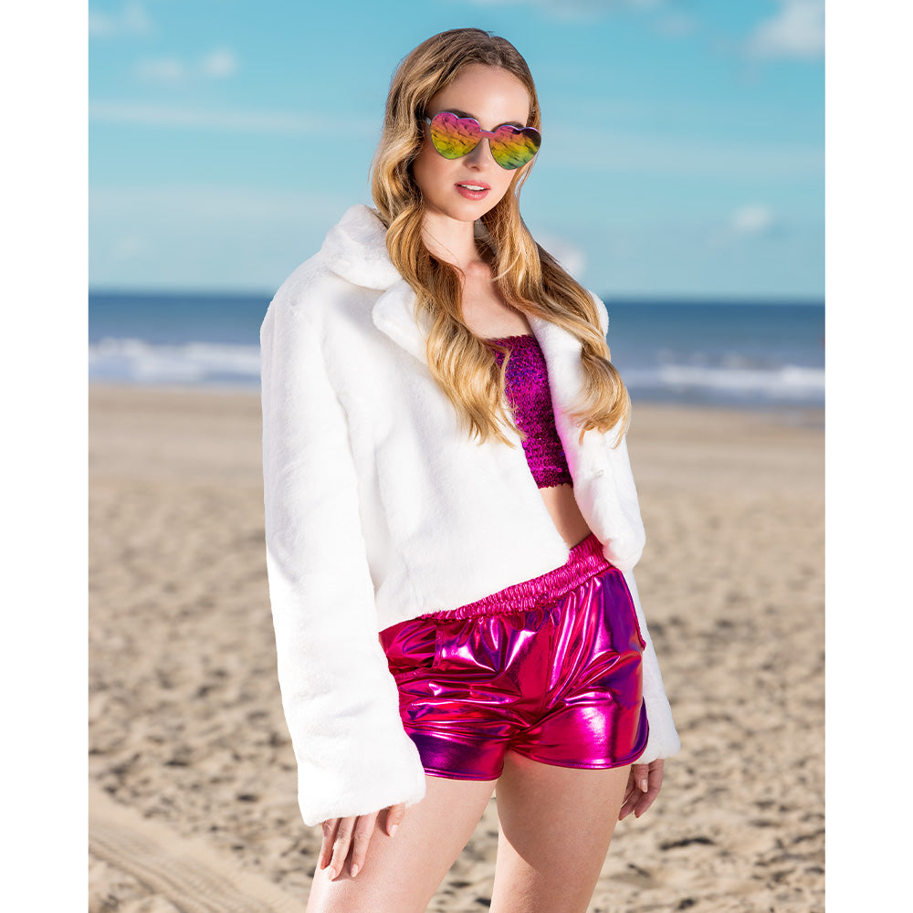 Veston Fluffy rave blanche