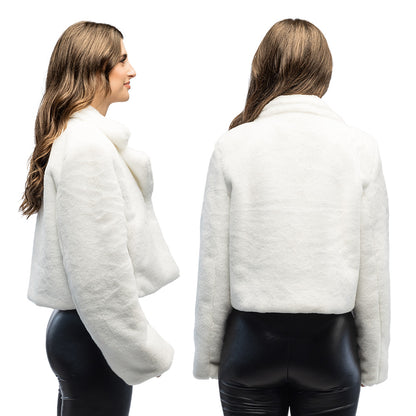 Veston Fluffy rave blanche