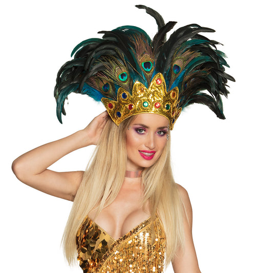 Coiffe Reine du paon