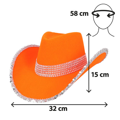 Chapeau cowboy Spark orange